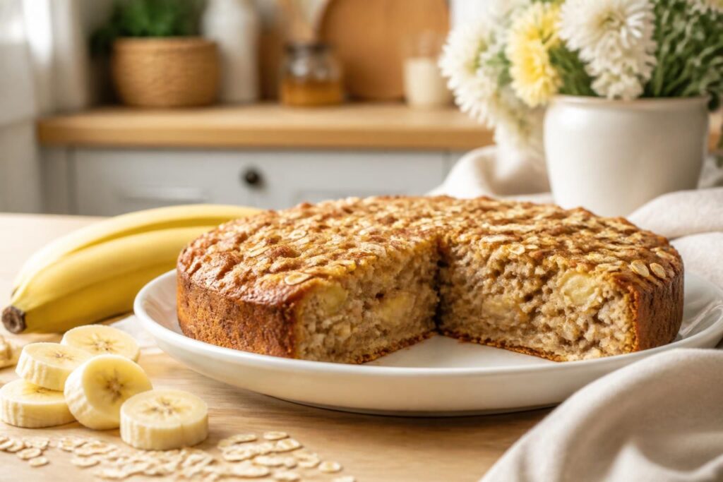 découvrez notre recette de gâteau banane flocon d'avoine, alliant douceur saine et gourmandise pour un dessert nutritif et délicieux.