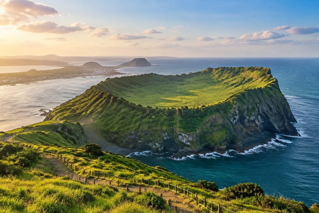 découvrez jeju seongsan, ses paysages volcaniques spectaculaires, ses côtes préservées et ses trésors naturels au cœur de la corée du sud.