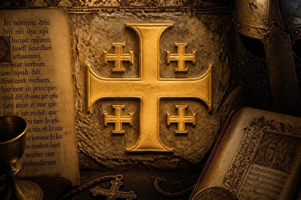 découvrez l'histoire fascinante et le symbolisme riche de la croix de jérusalem, un emblème ancien chargé de significations spirituelles et culturelles.