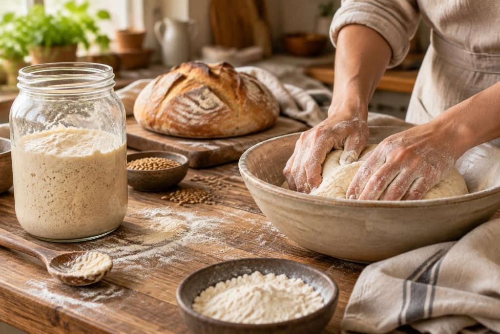découvrez comment préparer un levain liquide maison, l’entretenir et l’utiliser pour réussir des pains savoureux, à la mie légère et bien alvéolée.